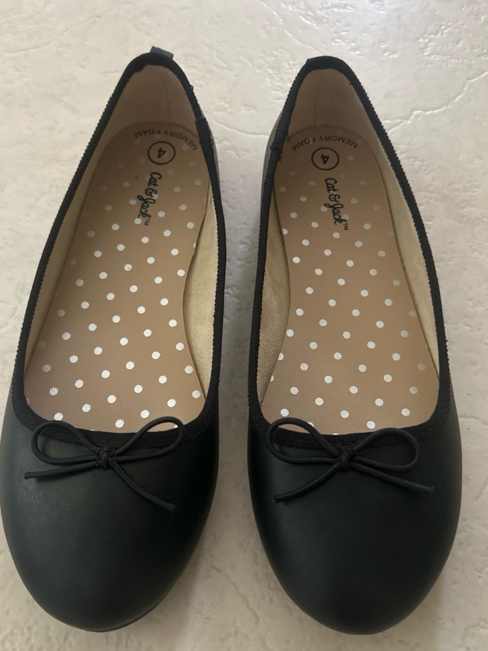 Cat & Jack Black Bow Ballet Flats for Women